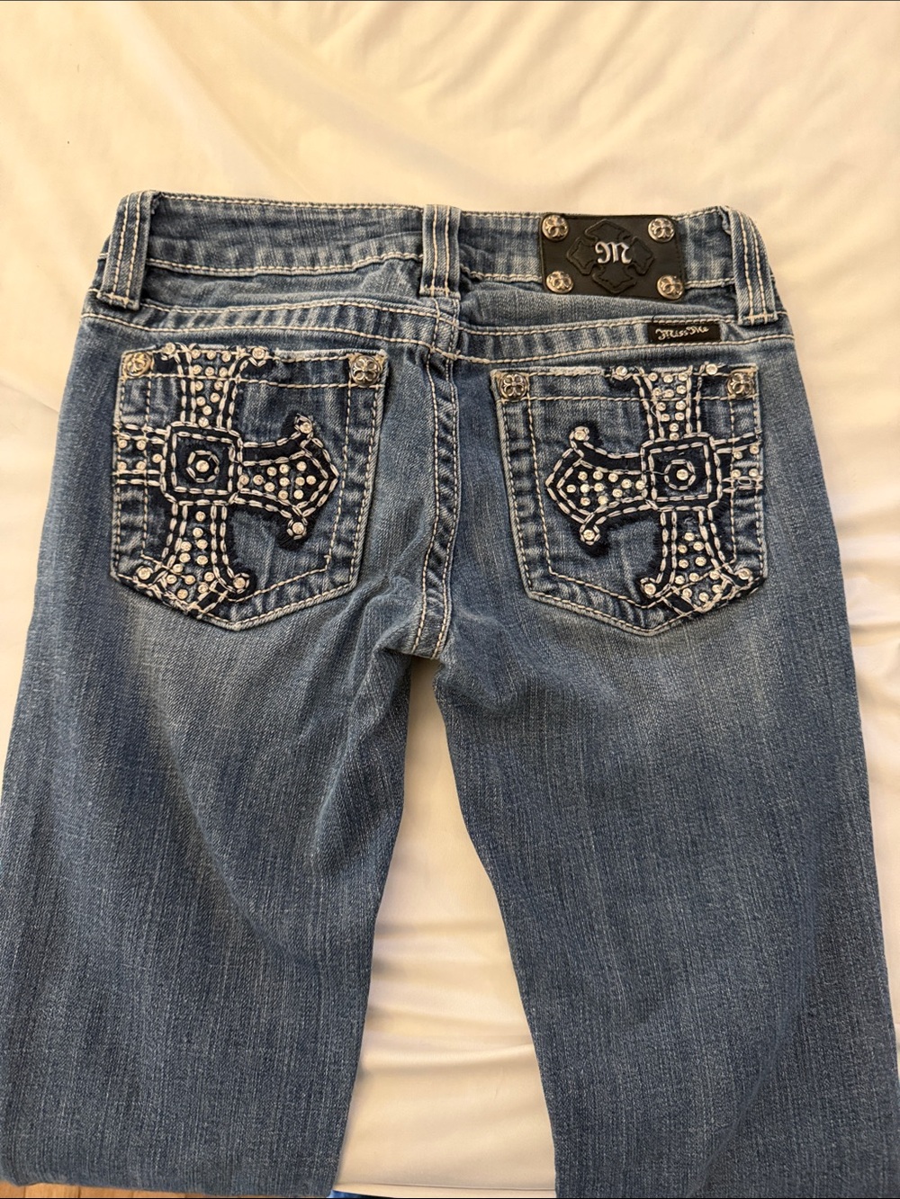 Miss Me Women's Flare Jeans in Faded Blue